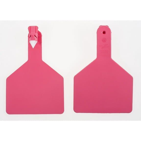Z Tags 25 Count 1-Piece Blank Tags for Cows, Pink