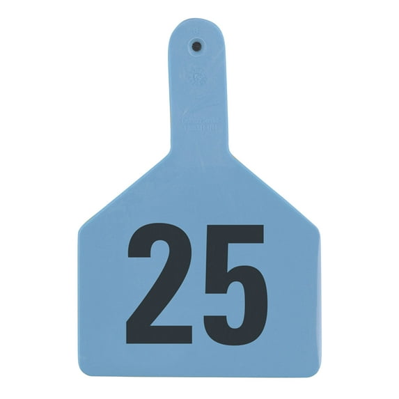 Z Tags Cow, Numbered (25) Color: Blue Number: 76-100