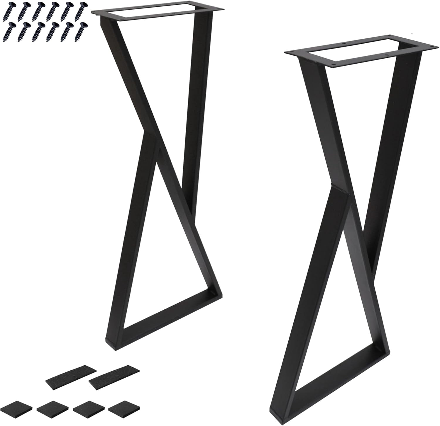Z Type Iron Furniture Table Legs 32 inch H Heavy Duty Black Metal Legs ...