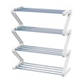 thumbnail image 1 of Z-Type Shoe Rack | Multi-Layer Space Saving Shoe Organizer | Stainless Steel Frame with Plastic Shelves | Black/White/Blue/Gray | 51x45x19cm, 1 of 6