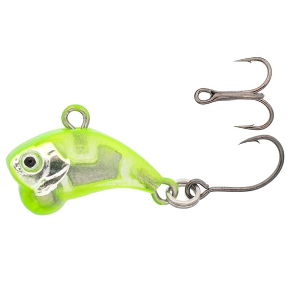 Z-Viber Micro - Ultra Light and Ice Fishing Lure - Mini Lipless Crankbait - 1/16oz Rattle Bait 0.6" Chartreuse