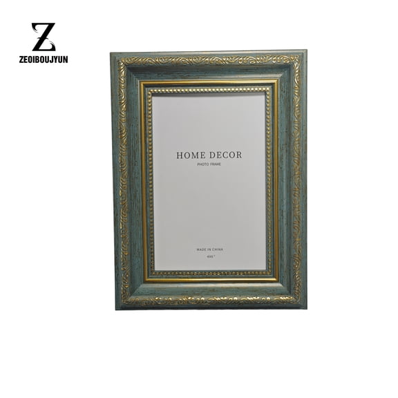 Z ZEOIBOUJYUN Picture frames Wooden Picture Frame with Gold Accents, Home Decor Photo Frame