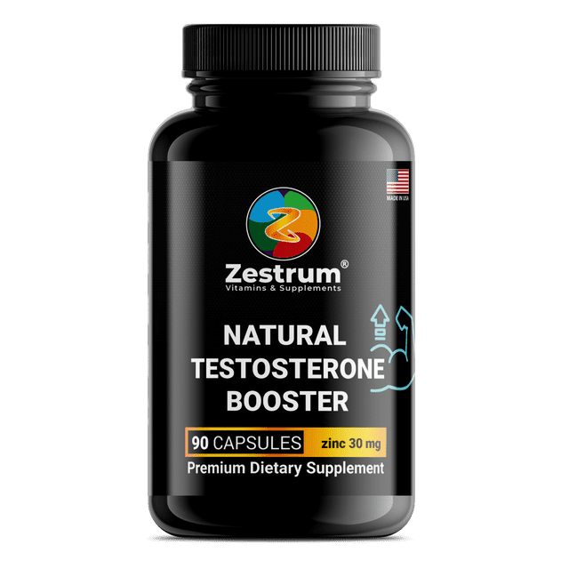 Z ZESTRUM Natural Testosterone Booster for Men Zinc 30mg Men's