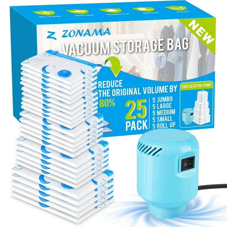 25 Vacuum Storage Bags, Space Saver Compression Storage Bags for