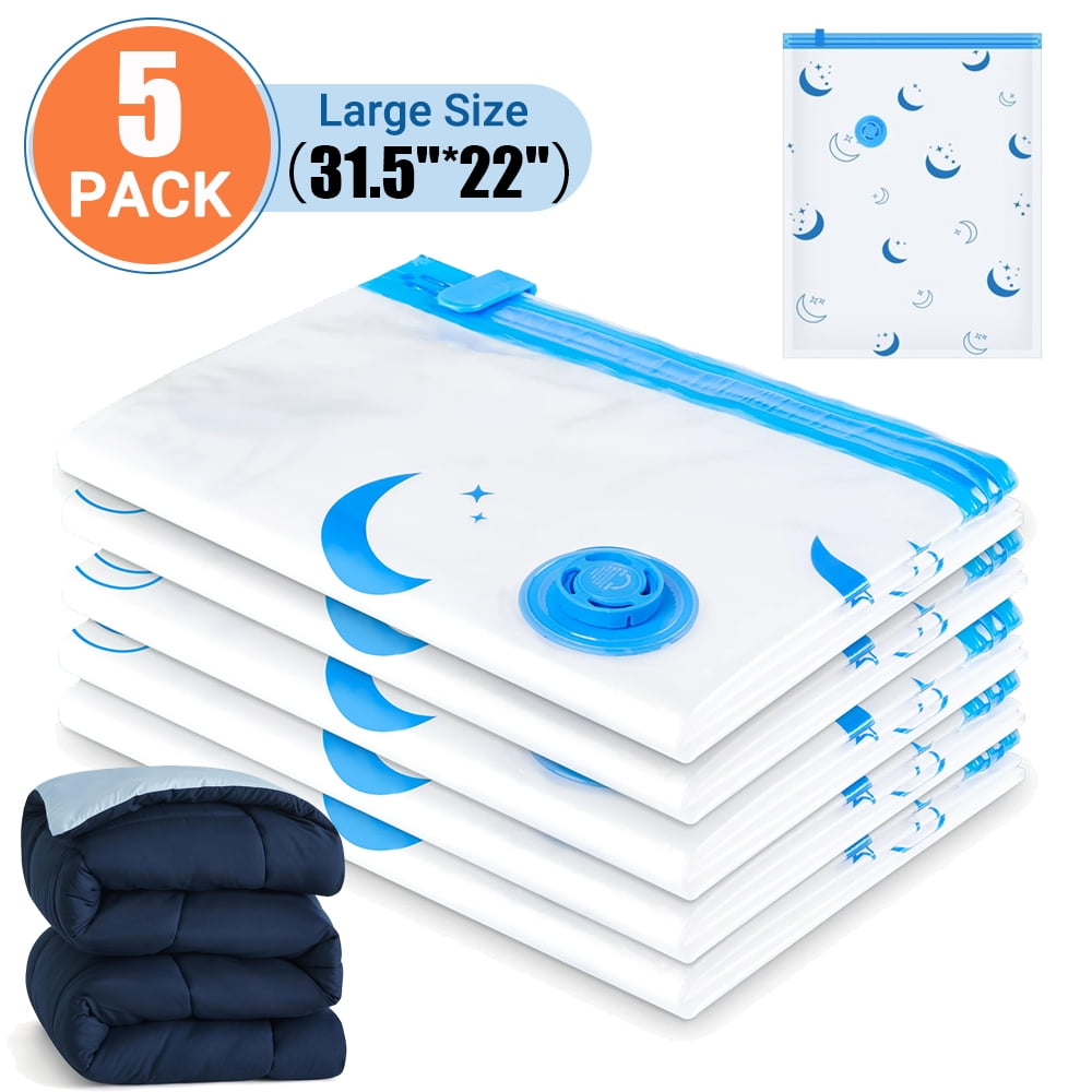 Vacuum Storage Bags with Electric Pump, 10 Pack Medium Size（28x 18）  Reusable Compression Space Saving Bag for Clothes, Bedding, Mattress,  Blankets