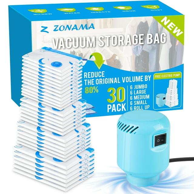 Z ZONAMA Vacuum Storage Bags(Variety 30 Pack) , Vacuum Cleaners Seal