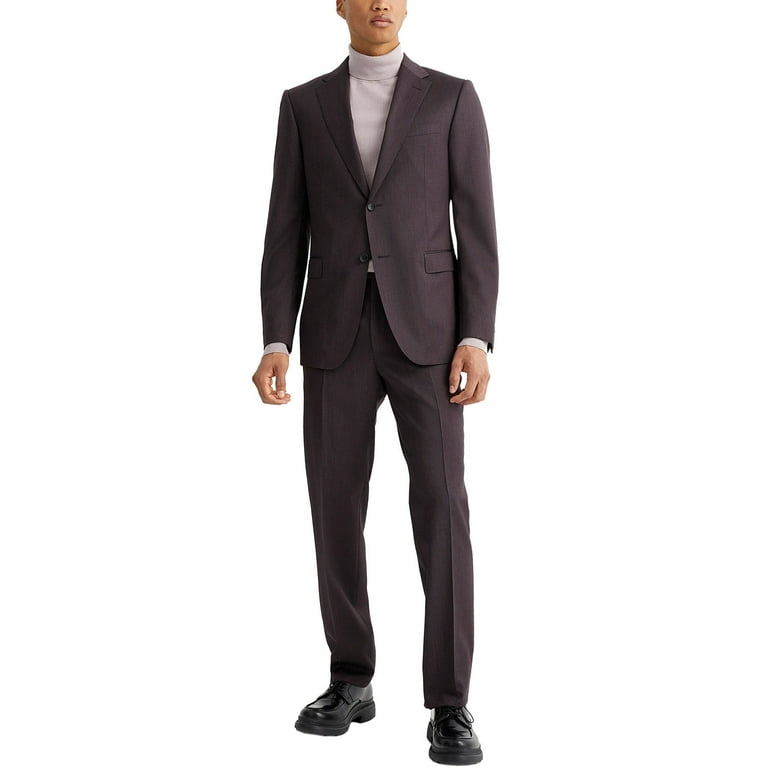 Z Zegna Mens Drop 8 Slim Fit Wool Suit 38 Regular Dark Purple IT 48 - NWT  $1465 