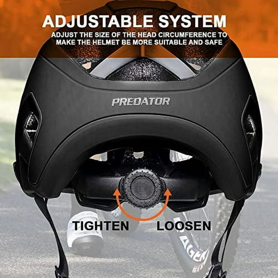 Z Zol Predator Certified Helmet MTB Mountain Adult Bike Helmets Lightweight Cycling Bike Helmets for Adults Men and Women Comfort with Pads and Visor