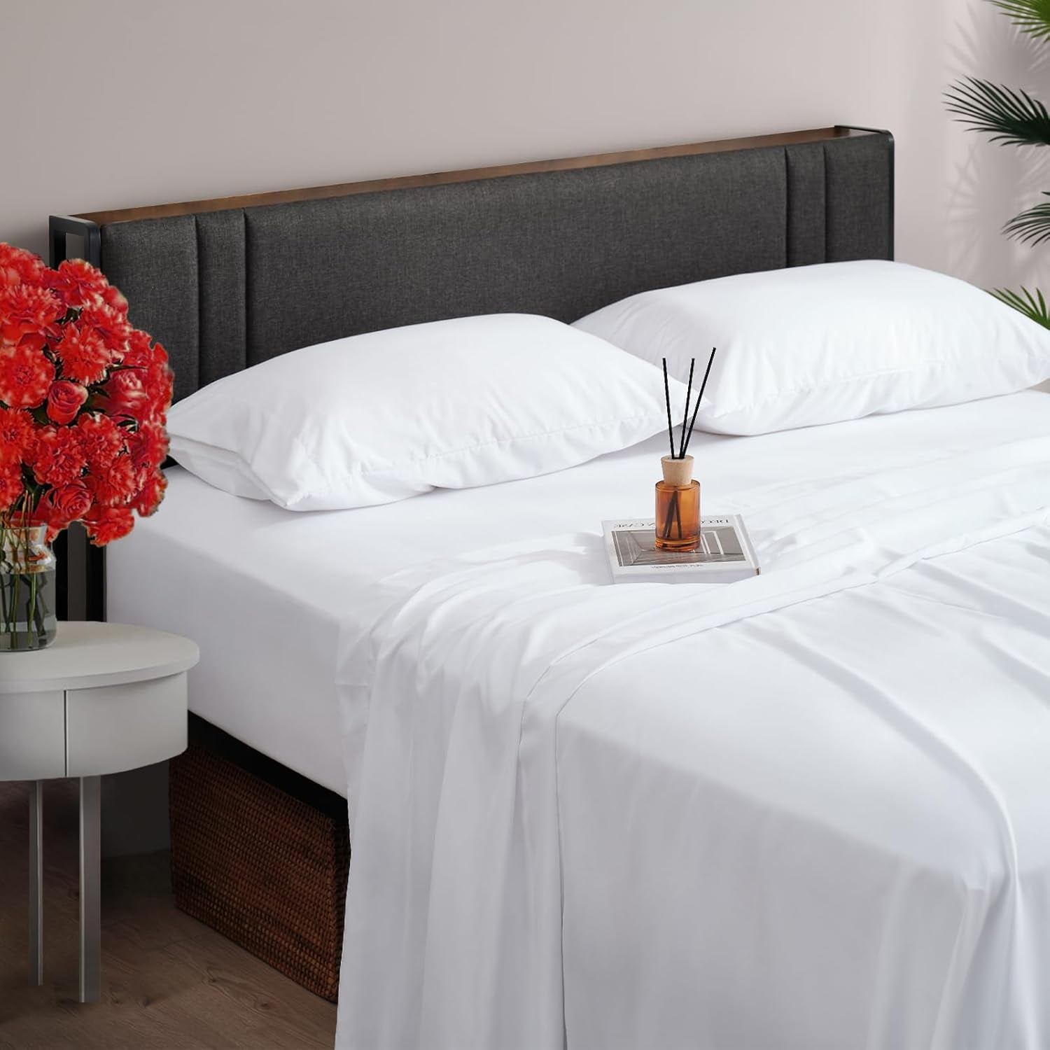 Z-hom 4 Piece Full Size Bed Sheets White - Walmart.com