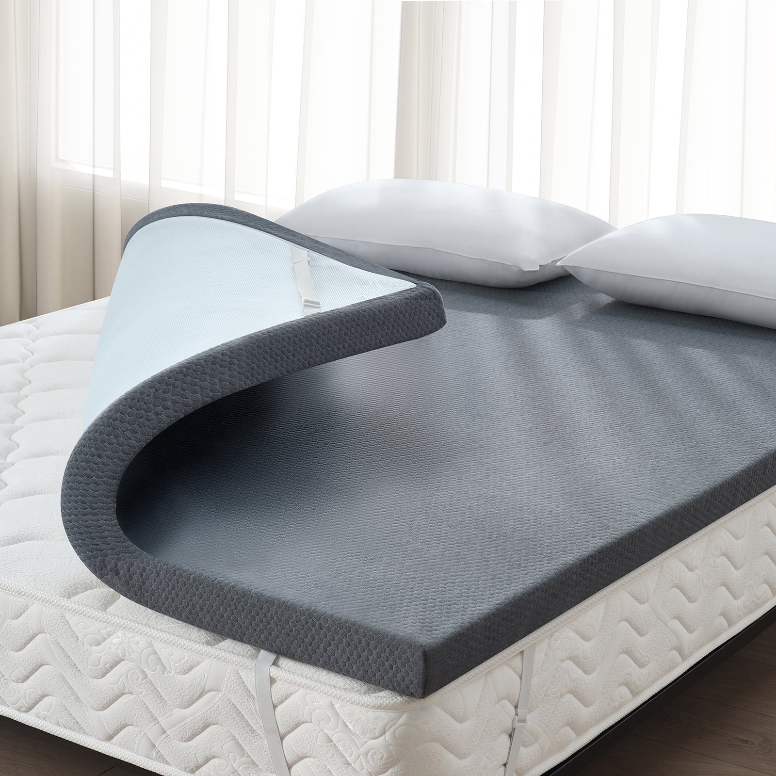 Free Shipping! Z-HOM Full Mattress Topper with Cover, 3 Inch Cooling ...