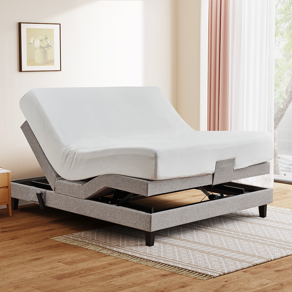Zhom King Size Electric Adjustable Bed Base Frame, Intelligent Sleep