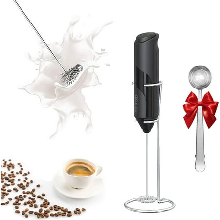 Z-oneMart Full Black Handheld Milk Frother