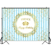 Złota korona książę tło dostosuj złota brokatowa zdjęcie urodzinowe tło DIY dekoracja urodzinowa chłopiec Prine Banner