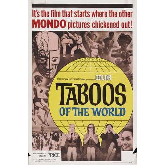Z posters Taboos Of The World Movie poster Art poster 24x36 Color Category: Multi, Unframed, Ages: Adults, Rectangle