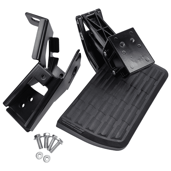 Retractable Rear Bed Step Folding Truck Step Flip Down Tailgate Bumper Step | Fit for Ford Super Duty F-250 F-350 F-450 (w/o Dampener Bracket) 2017 2018 2019 2020 2021 2022 | OE Number 75313-01A