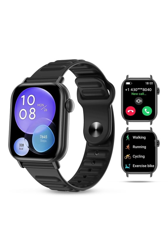 Smart watch Men Womens Bluetooth Call(Answer/Make) 100+Sports Modes 7 Days Usage IP67 Waterproof Fitness Tracker Smartwatch for Android Ios