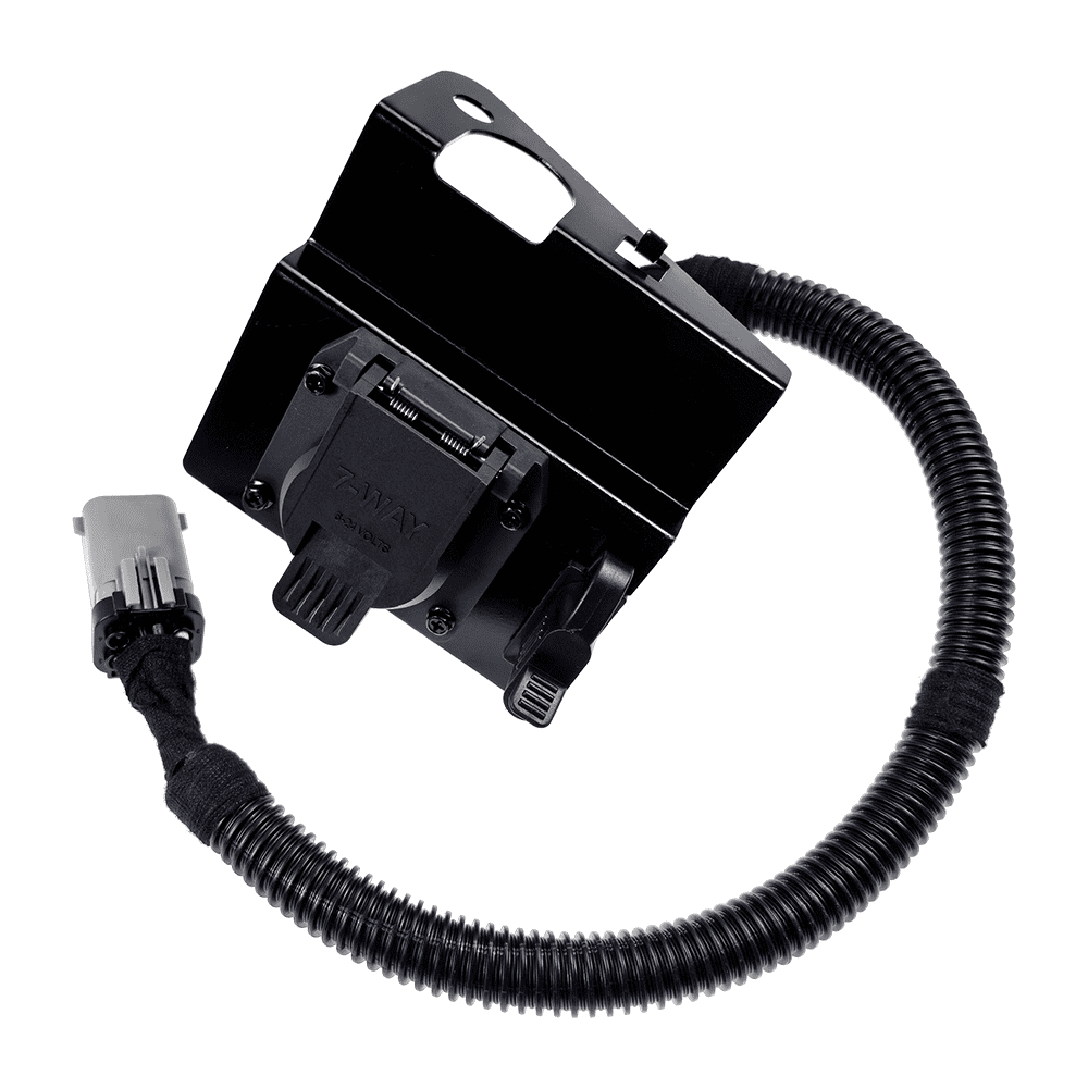 4 & 7 Pin Trailer Tow Wiring Harness Plug 4-Flat 7-Way Plug Adapter w/Mounting Bracket | Fit for 1999 2000 2001 Ford F250 F350 Super Duty | OE# YC3Z-13A576-CA YC3Z13A576CA