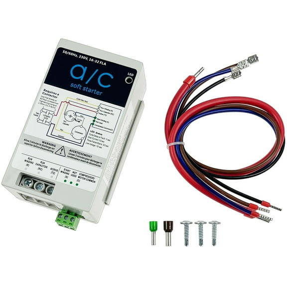 AC Soft Start Module (16-32A) Compatible with 4-7 Ton AC Unites | Easy Install | Reverse Motor Protection for Generators, Applicable for RV, Marine, Residential and Commercial Settings
