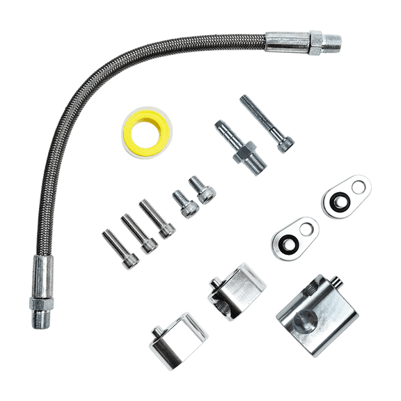 LS Cylinder Head Coolant Steam Port Crossover Hose Steel Braided Tube Kits LS Throttle Body Bypass Hose Kit w/Tape | Fit for GM LS Series Engines LSX, LS1, LM7, LR4, LQ4, LS6, L59, LQ9, LM4, L33