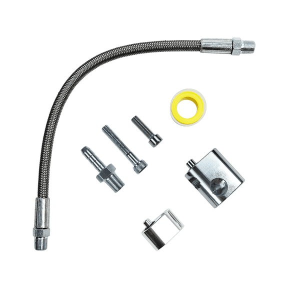 LS Throttle Body Bypass Hose Kit LS Cylinder Head Coolant Steam Port Crossover Hose Steel Braided Tube Kits w/Tape | Fit for GM LS Series Engines LSX, LS1, LM7, LR4, LQ4, LS6, L59, LQ9, LM4, L33