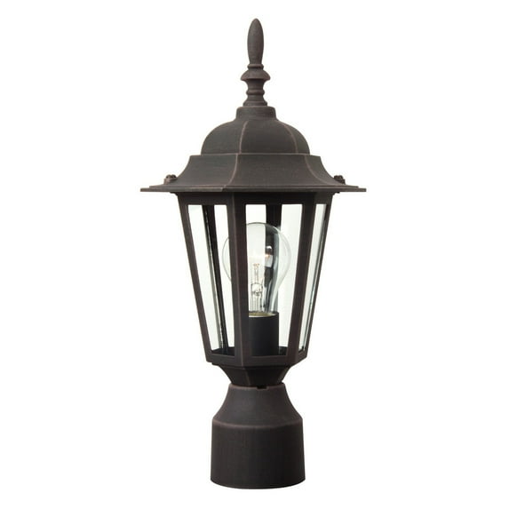 Z155-RT-Craftmade Lighting-Hex - One Light Outdoor Post Lantern in Traditional Style - 8 inches wide by 16 inches high-Rust Finish
