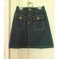 thumbnail image 1 of Z1975 Zara Premium Denim Mini Skirt Women Small NEW with tags Brass Buttons Cute, 1 of 2