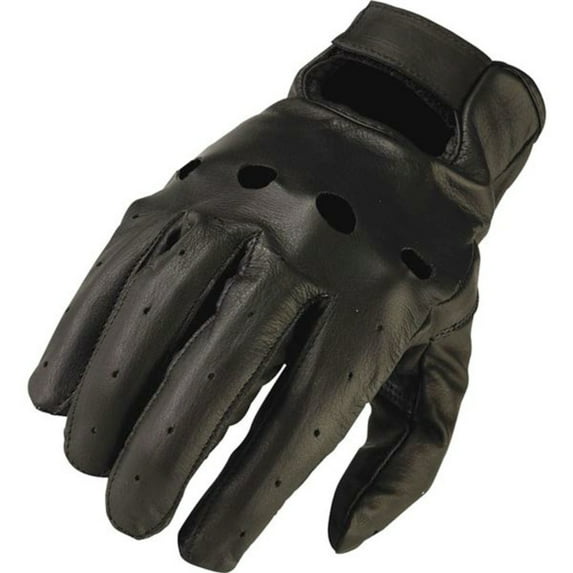 Z1R 243 Mens Leather Motorcycle Gloves Black MD