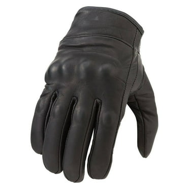 Z1R 270 Mens Leather Motorcycle Gloves Black SM