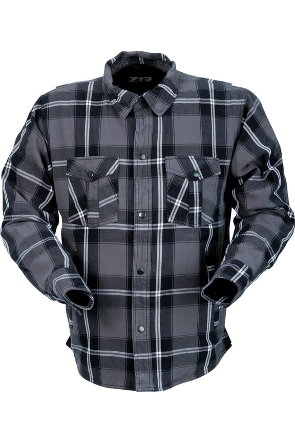 Ashwood Mens Button Up Long Sleeve Flannel Shirt Gray MD
