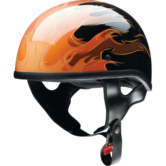 Z1R CC Hellfire Motorcycle Half Helmet Orange LG