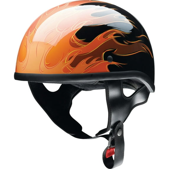 Z1R CC Hellfire Motorcycle Half Helmet Orange XL