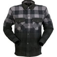 thumbnail image 1 of Z1R Duke Ombre Mens Button Up Long Sleeve Shirt Black/Gray XL, 1 of 2