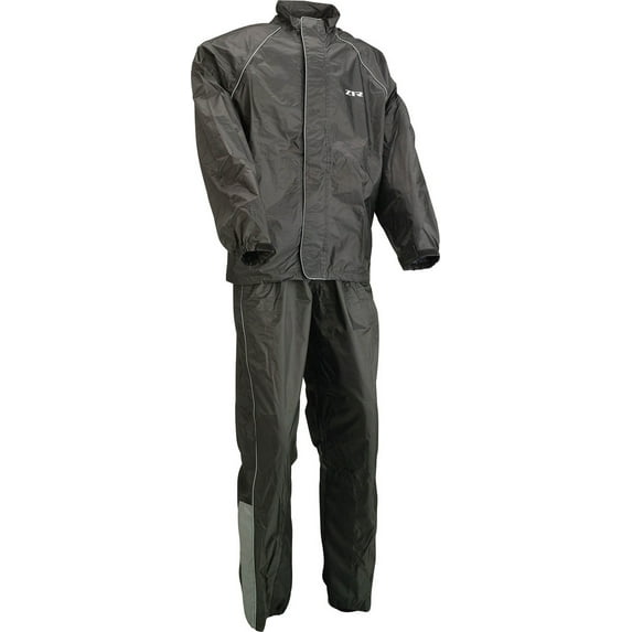 Z1R Mens 2-Piece Rainsuit Black SM