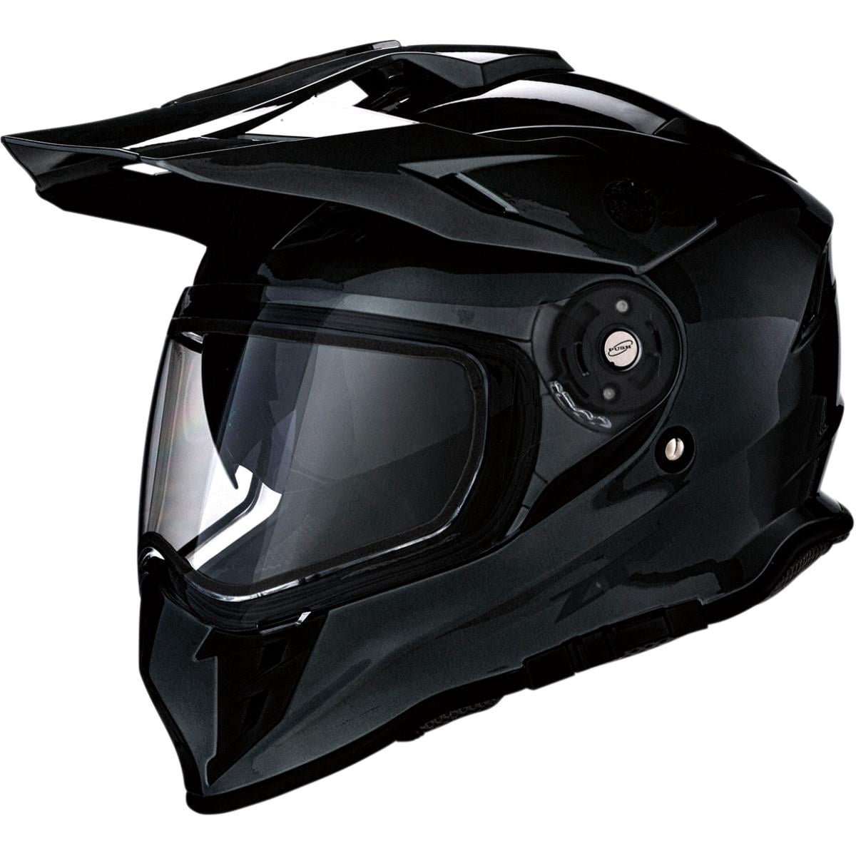 Z1R Range Solid snowmobile helmet with Dual-Lens Shield (Small, Black)