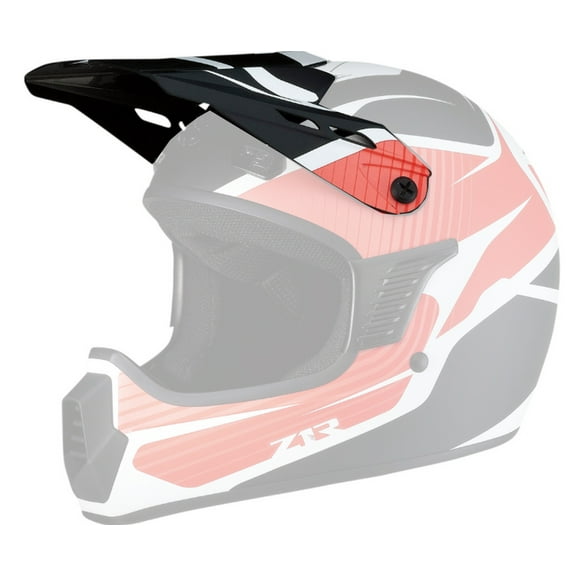 Z1R Rise Helmet Youth Replacement Visor/Peak Flame Red
