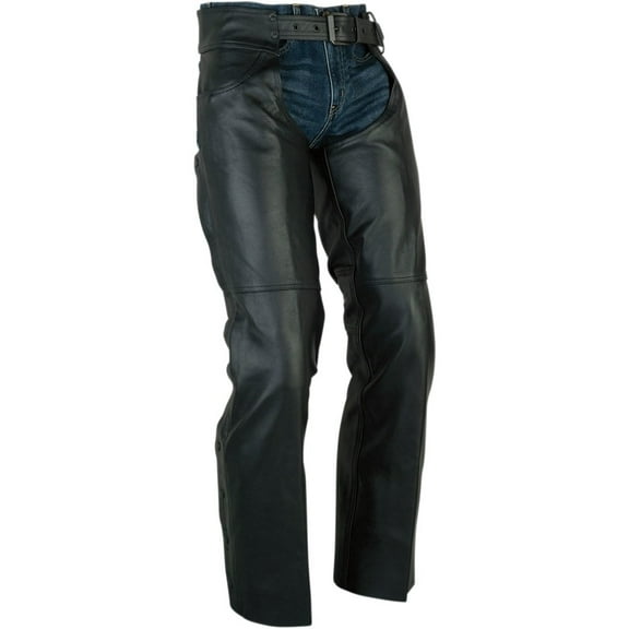 Z1R Sabot Leather Chap - Black