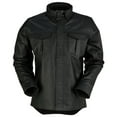 thumbnail image 1 of Z1R The Motz Mens Long Sleeve Leather Shirt Black 3XL, 1 of 1