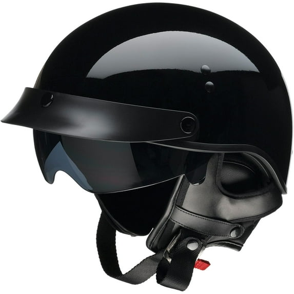 Z1R Vagrant NC Half Motorcycle Helmet Black LG
