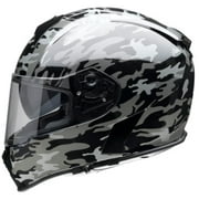 Z1R Warrant Camo Motorcycle Helmet Black/Gray LG