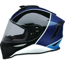 Z1R Warrant Fresh POW Youth Motorcycle Helmet Blue/Purple LG