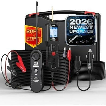 Z200 Automotive Power Circuit Probe Tester, 12/24V Electrical Short/Open Breaker Finder, 4-in-1 /Resistance/Relay/Diode Tester, Wire Tracer with 40FT , for 99%