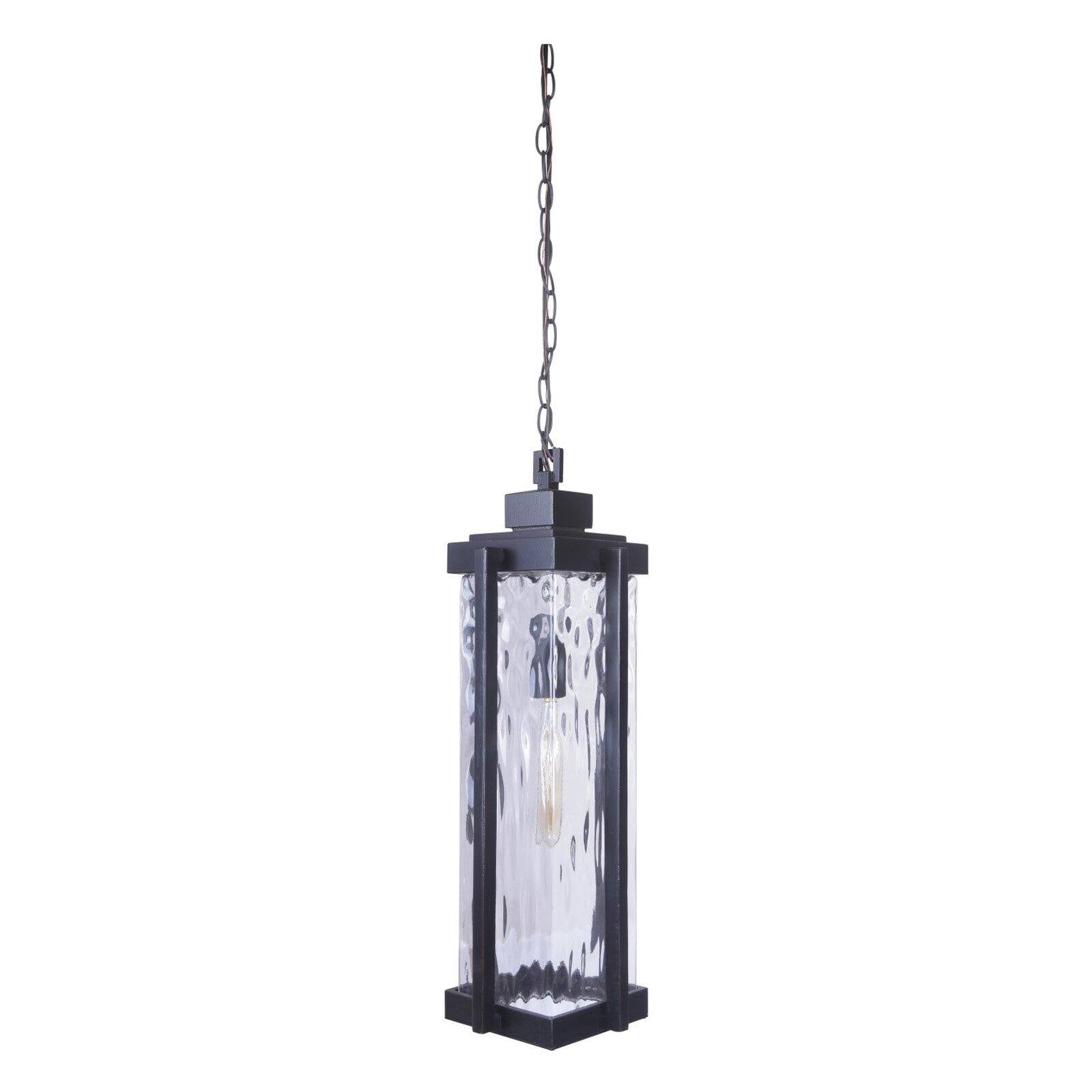 Transitional Distressed Bronze Drum Pendant with Clear Glass Shade