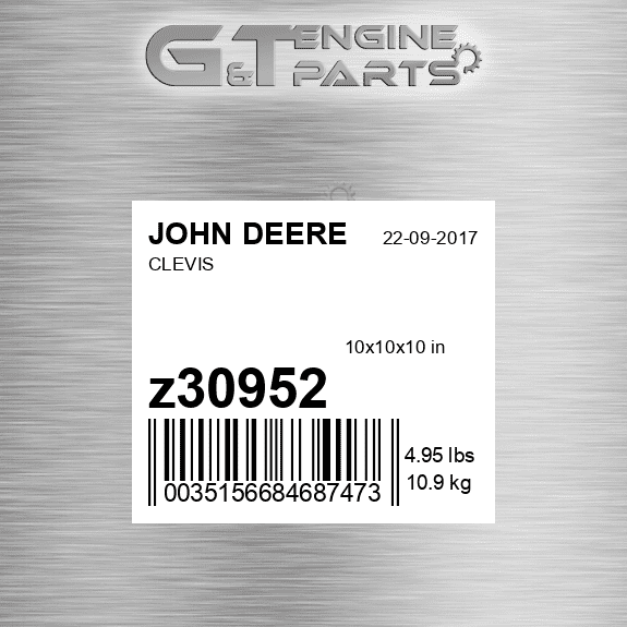 John deere nos plow clevis g 675 a (part # da 75 a