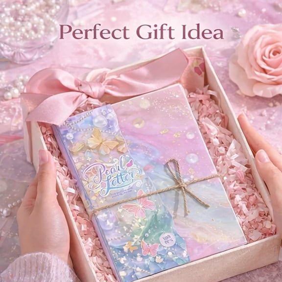 Z52LingLing Decoration 160-Sheet Pearlescent Scrapbook Paper Pack Elegant & Versatile for Card Making and Crafting