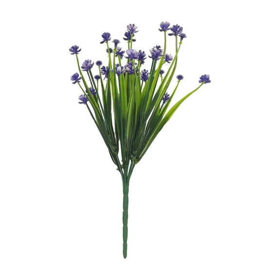 Z52LingLing Decoration Artificial Forget Me Not Flowers Plastic Faux Wildflower Bouquet Shrub Purple