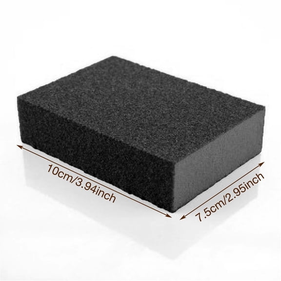 Z52LingLing Decoration Black Carborundum Emery Cleaning Sponge, Heavy Duty Rust Stain Remover Eraser, 4 Pack