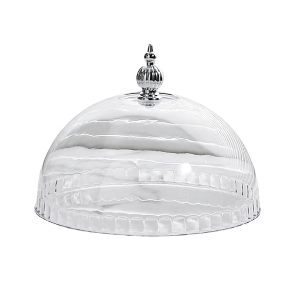 Z52LingLing Decoration Clear Acrylic Cake Dome Cover, Round Food Protective Display Lid with Built-In Handle, 20x20cm, 1-Piece
