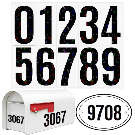 Z52LingLing Decoration Custom Industrial-Grade Vinyl Reflective Number Decals for Mailbox