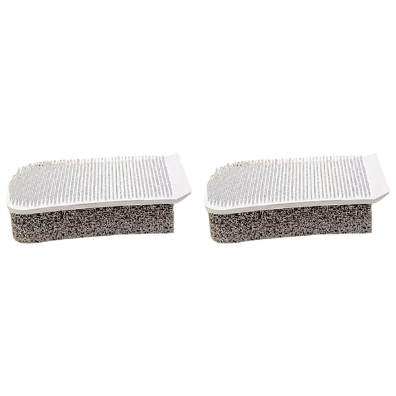 Z52LingLing Decoration 2-Pack Double-Sided Silicone Dish Scrubber, Multi-Functional White Kitchen Sponge Brushes with Scraping Edge