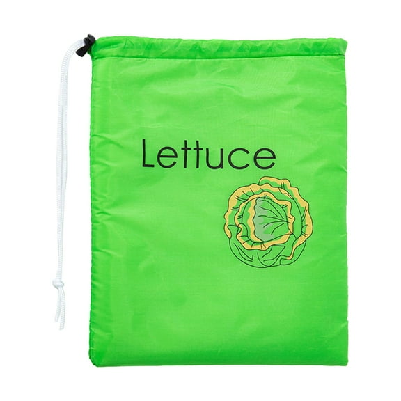 Z52LingLing Decoration Fresh-Preservation Fruits and Vegetables Storage Drawstring Bag, Eco-Friendly Mesh, Green, 1-Piece